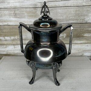 Antique Meriden B. & Company #1400 Etched Water Coffee Tea Carafe - GC